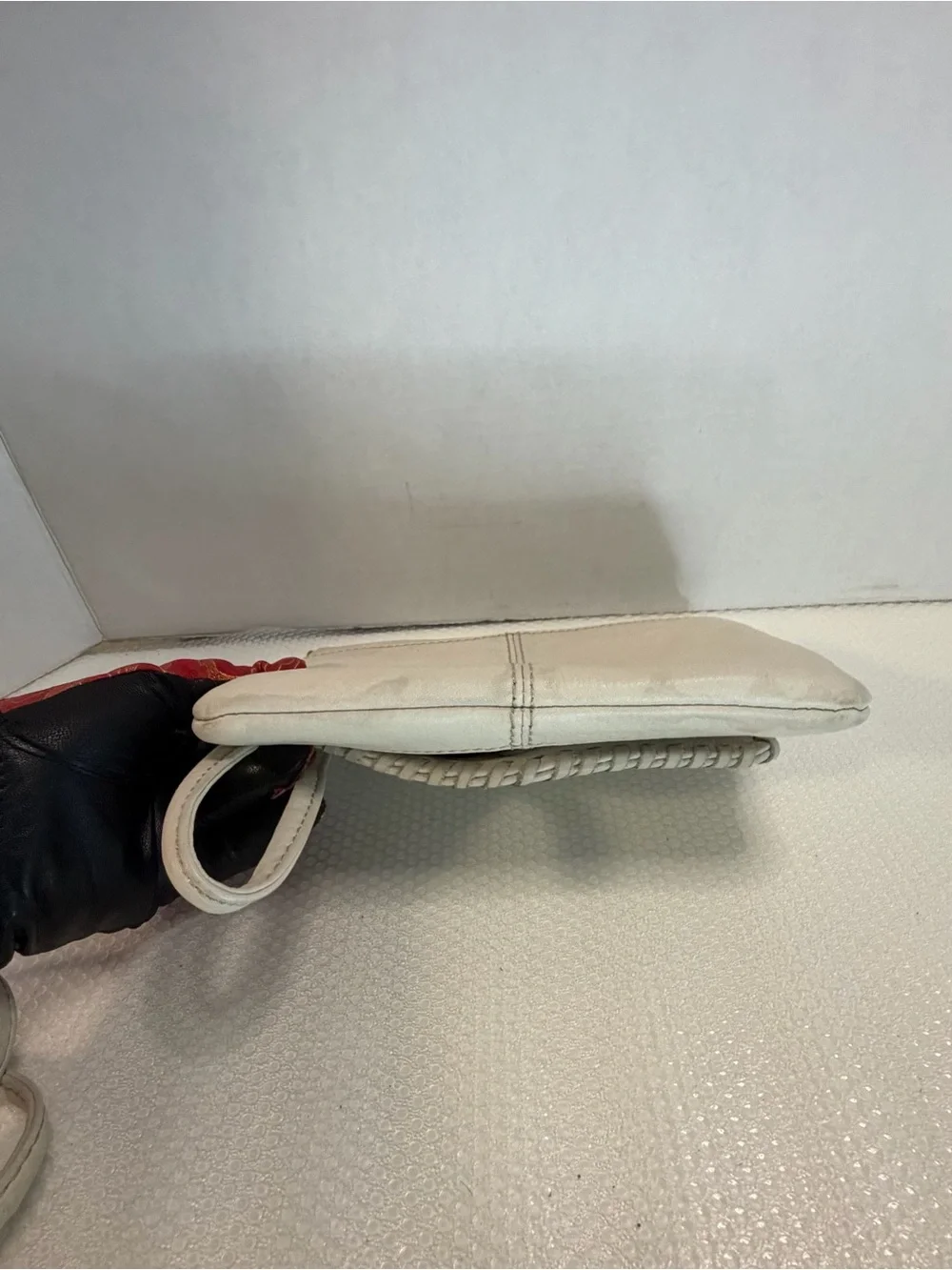 HOBO Cream Leather Wristlet Clutch - Stylish Everyday Carry